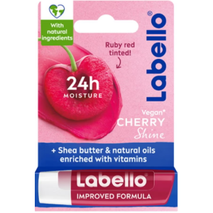 LABELLO Lip Care, Moisturizing Lip Balm, Cherry Shine, 4.8g